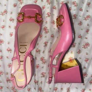 Gucci GG Women’s Mid-Heel Slingback with Horsebit